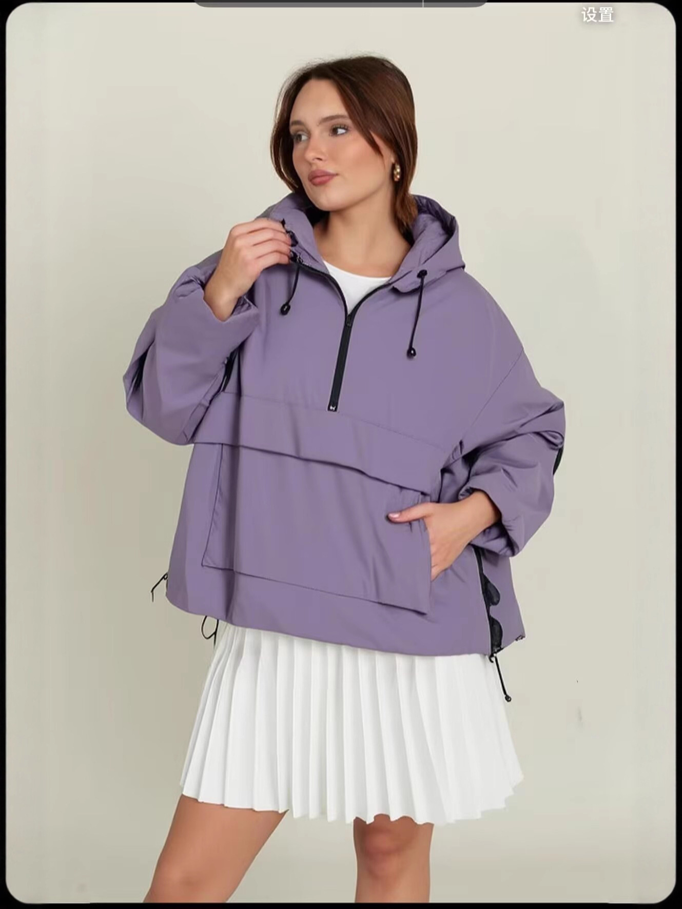 European and American Cross-Border Women's Clothing 2025 Summer New Casual Outdoor Three-Proof Fabric Workwear Style Hooded Jacket