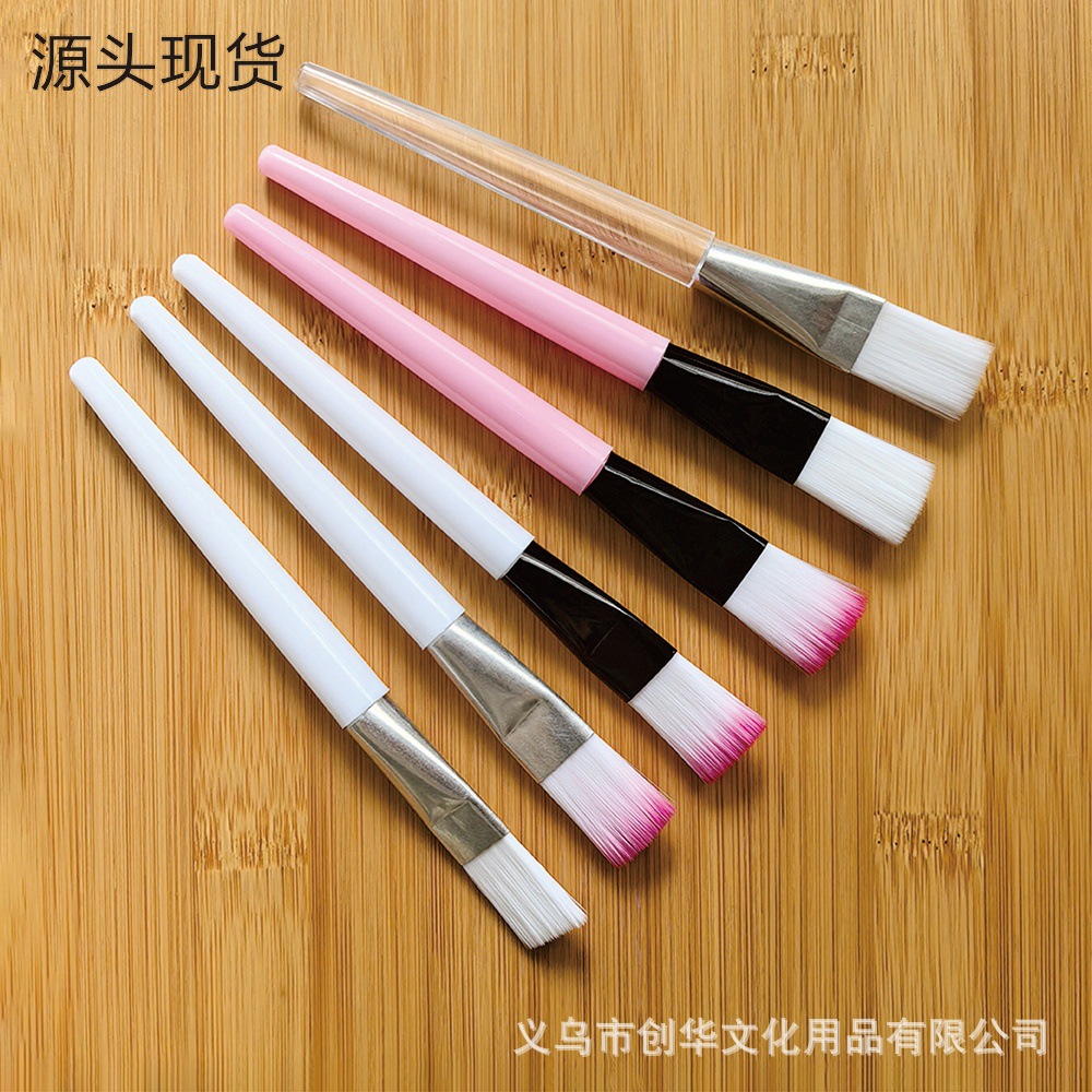 Source in stock Soft Hair Mask Brush White Rod Powder Rod Transparent Rod Nylon Hair Mask Brush Makeup Brush Tune Mask Tool