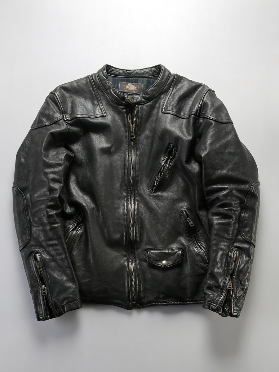 Vegetable Tanned Sheepskin Leather Men's 2024 Venom Same-style Vertical Collar Genuine Leather Jacket