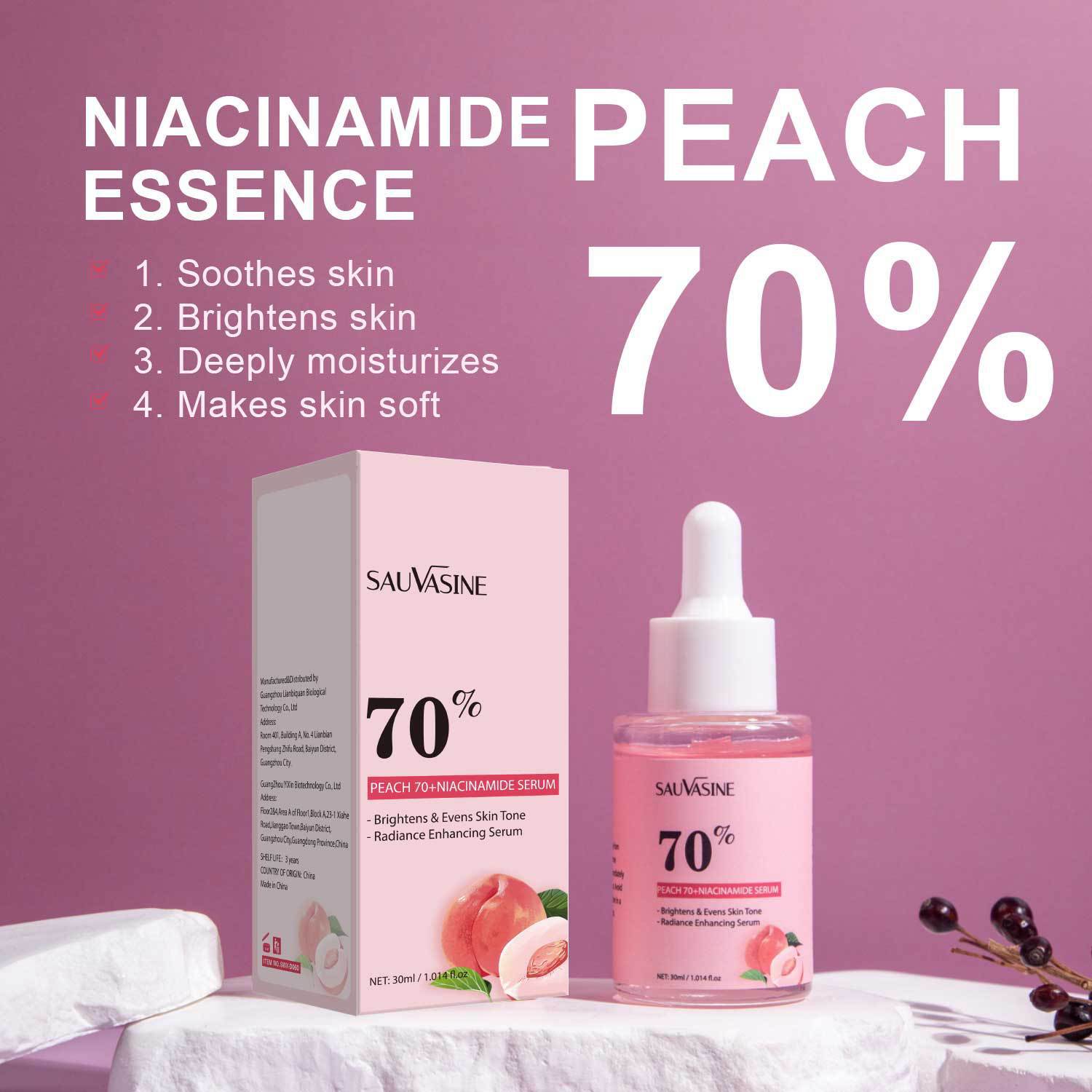Кросс-бордер эссенция Peach 70% ниацинамида, увлажняющая и уменьшающая мелкие морщины, эссенция жидкость