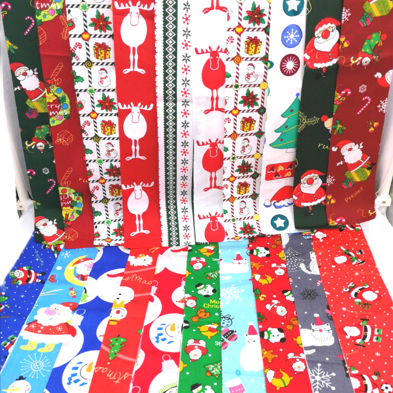 New Christmas series small cloth small cloth group cotton Christmas pattern decoration long diy patchwork spot wholesale