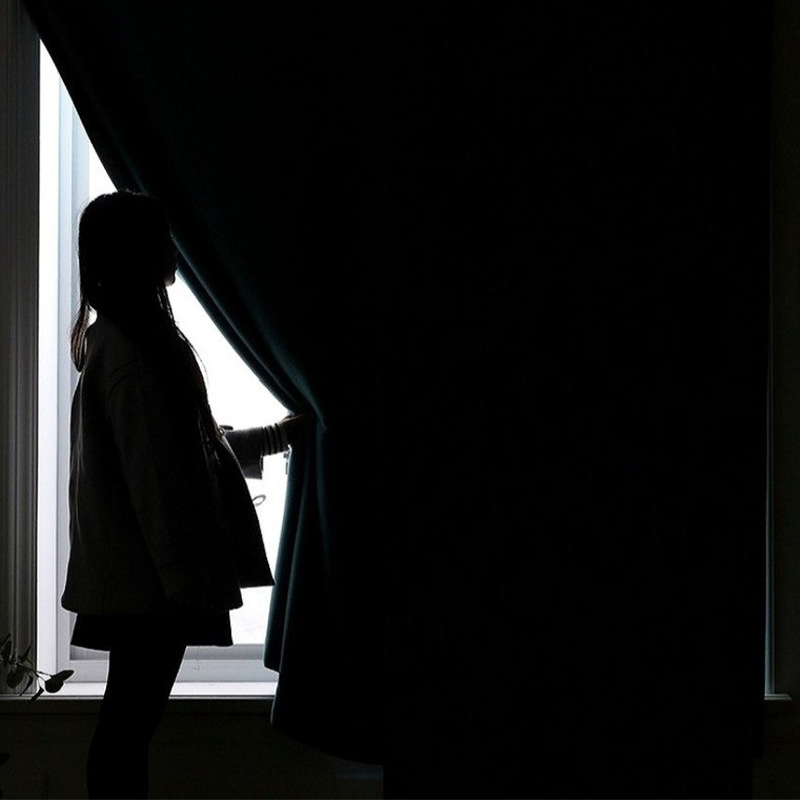 Korean Best-Selling Cross-Border Amazon Velcro High-Precision Curtains Blackout Curtains Without Punching Shaoxing Keqiao Curtains