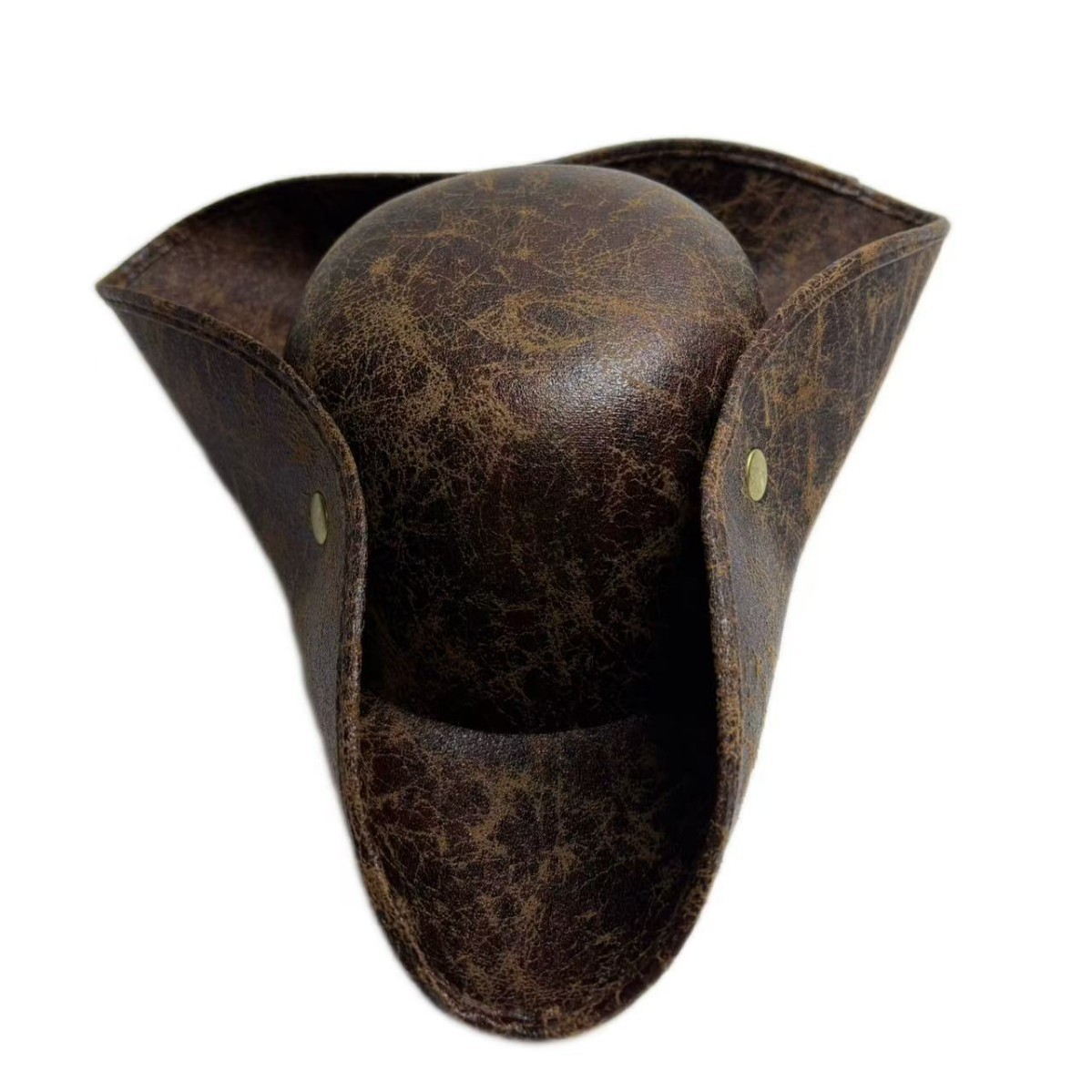 Halloween imitation leather pirate hat coplay masquerade props dress up Caribbean pirate hat triangle hat