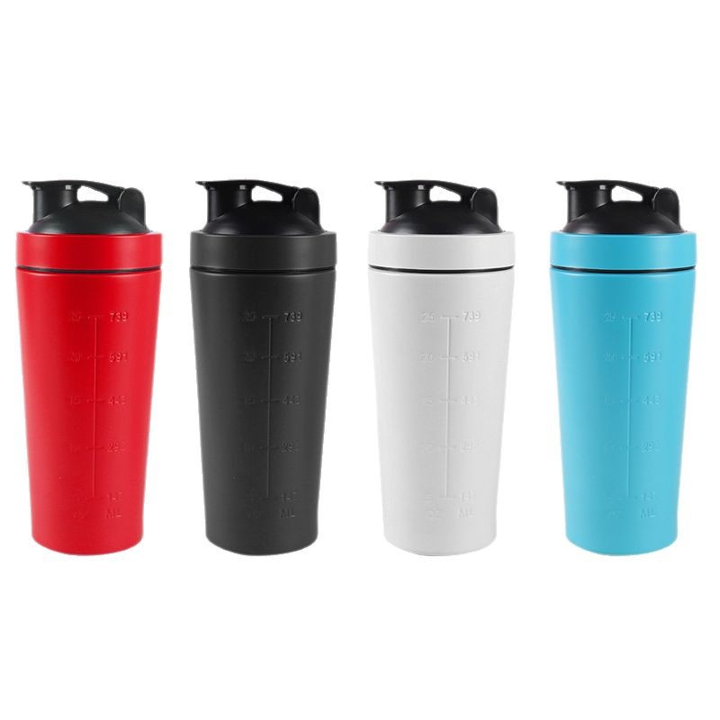 304 Single Layer Stainless Steel Shake Cup Fitness Sports Water Cup Milkshake Cup Portable Car Water Cup Protein Powder Cup