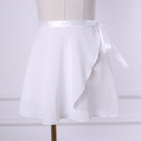 Adult Women's Dance Skirt, Ballet Practice Uniform, One-Piece Chiffon Apron Gauze Skirt, Kidsren's Lace-Up Skirt