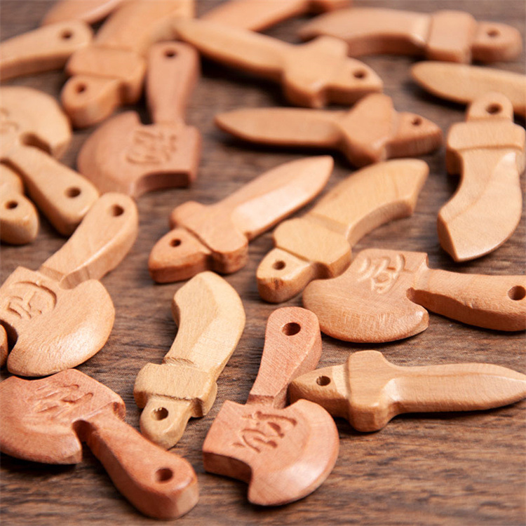 Набор для DIY из персикового дерева: нож, меч, топор, резьба из персикового дерева, меч длиной 3 см, топор из персикового дерева