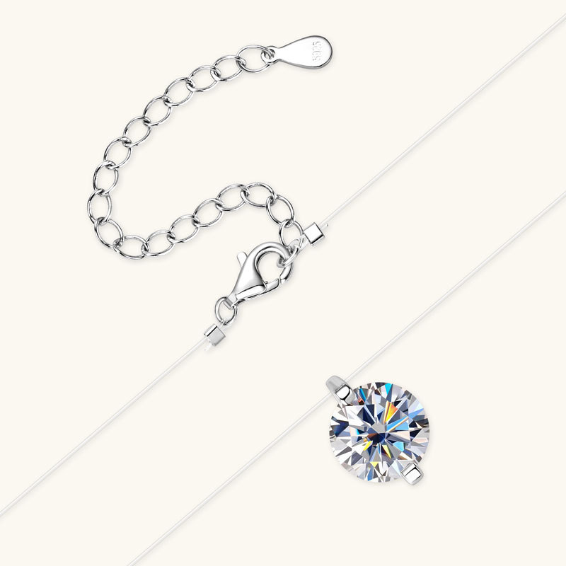 Cross-Border Popular Mermaid Tear Necklace Women's Accessible Luxury Style High-End D Color Moissanite S925 Sterling Silver Pendant Wholesale