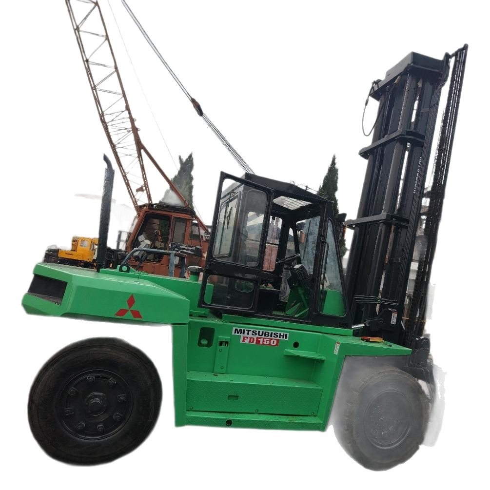 Mitsubishi 15-Ton Second-Hand Forklift for Sale at a Low Price. Adjustable Fork Can Be Exported Nationwide with Guaranteed Delivery. 1-Year Warranty