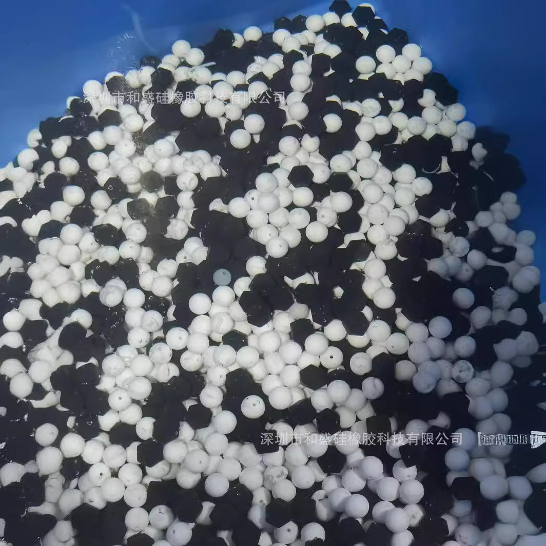 Cross-Border Hot Selling Silicone Beads Baby Teether DIY Jewelry Accessories Chewing Silicone Beads Round Spot Wholesale