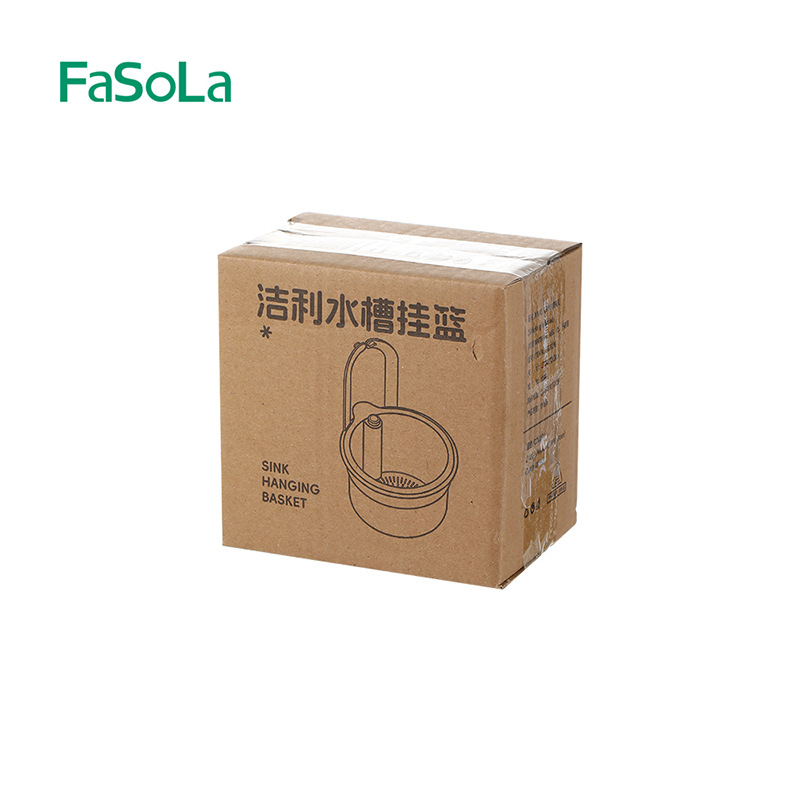 Fasola Hanging Drain Basket Sink Separation Food Residue Filter Storage Rack Clean Sink Hanging Basket