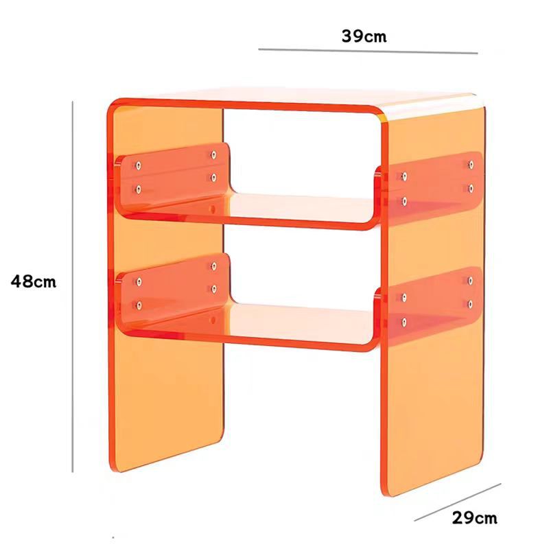 Acrylic Bedside Table Living Room Home Small Apartment Bedside Transparent Storage Cabinet Bedroom Side Table Small Table Storage Rack