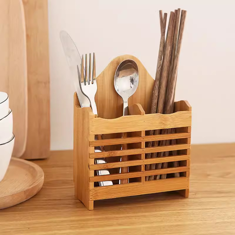 Kitchen Chopsticks Holder Chopsticks Cage Bamboo Chopsticks Cage Household Wall-mounted Drain Chopsticks Holder Yiwu Department Store Wholesale