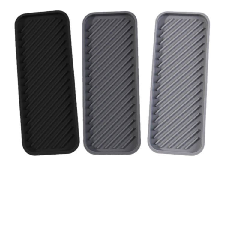 Amazon New Silicone Drain Tray Bathroom Soap Storage Drain Tray Kitchen Cup Water Cup Tray