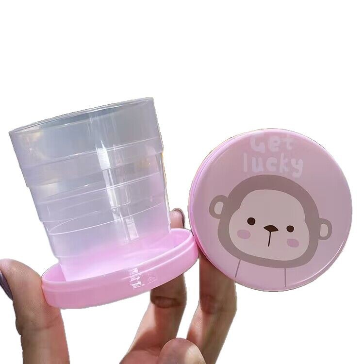 Outdoor Portable Cup Foldable Cup Mouthwash Cup Retractable Cup Cartoon Travel Folding Cup Travel Heat Insulation Cup