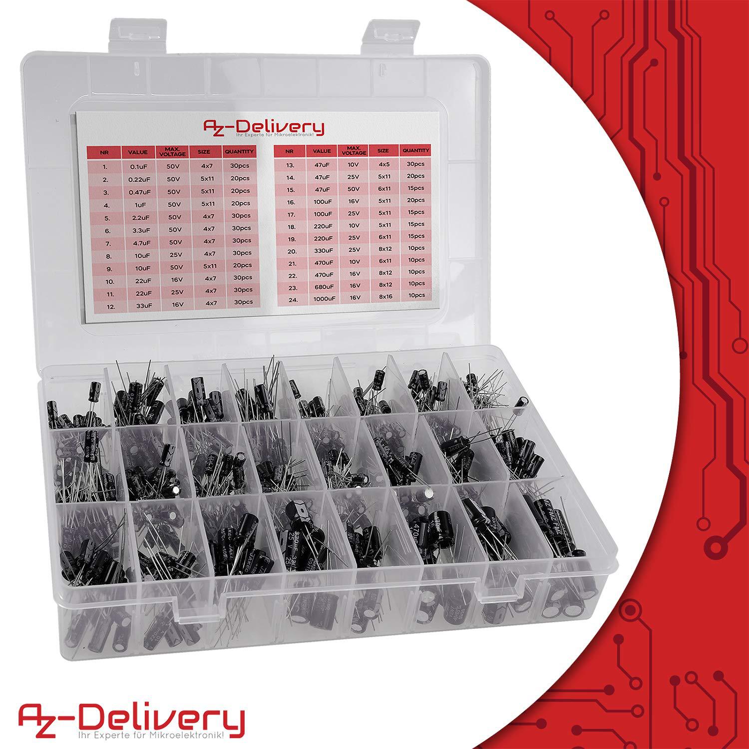 Azdelivery Elko Sortiment Electrolytecondensator Aluminum 24