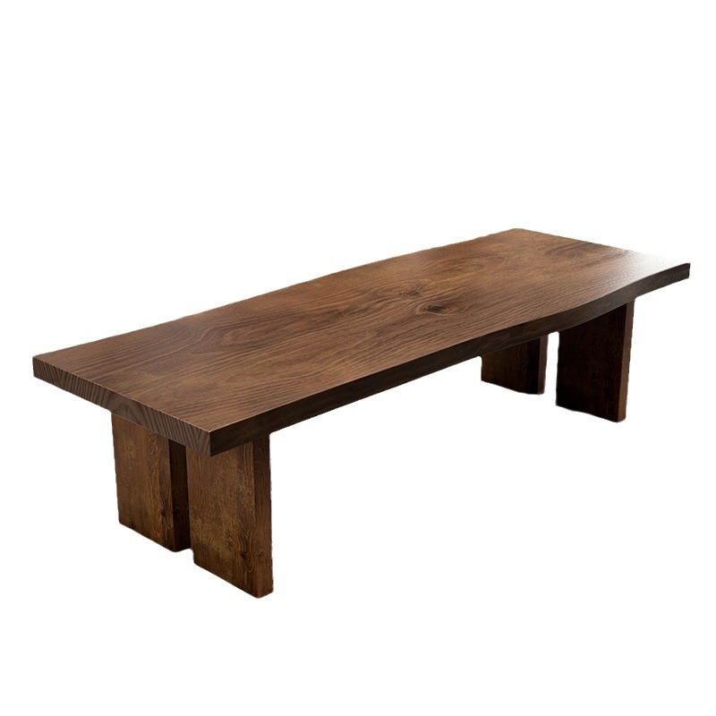 New Chinese style solid wood tea table full set household bedroom tea table simple log large board office living room tea table and chair