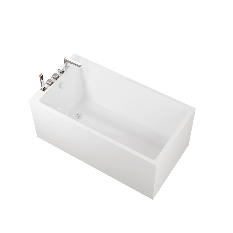 Small Apartment Bathtub New Mini Household Bathtub Acrylic Integrated Double-Layer Bathtub Aj-6075B