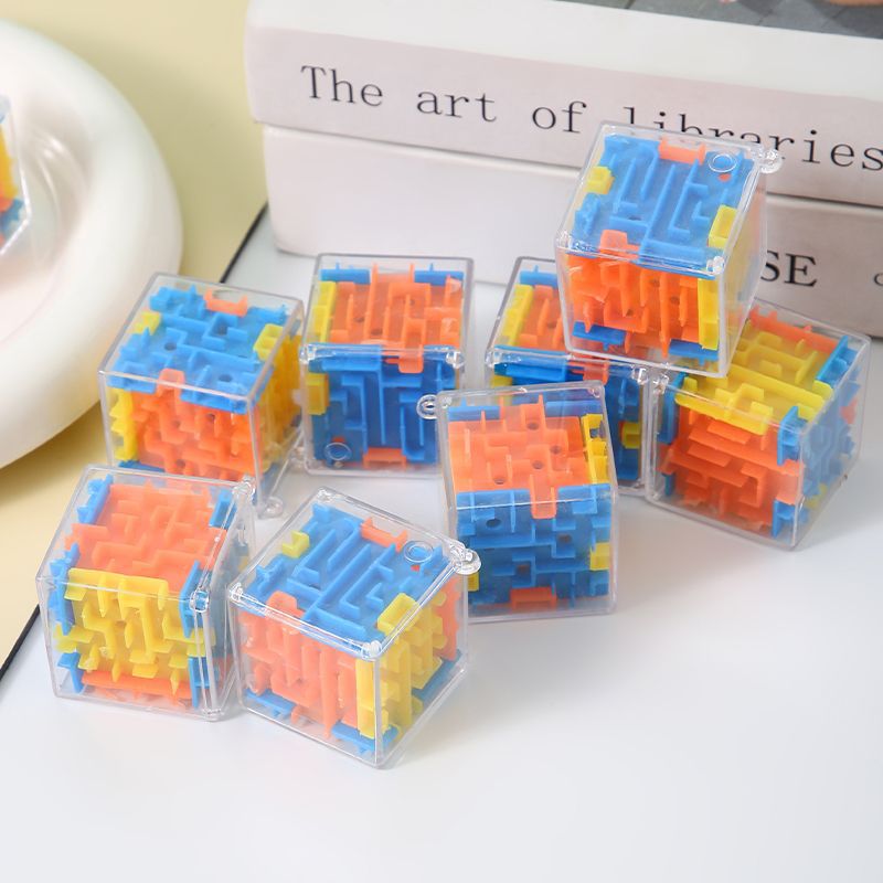 Three-Dimensional Maze 3D Rubik's Cube Moving Beads 4-6-12 Years Old Kidsren's Six-Sided Intelligence Educational Toys for Boys and Girls