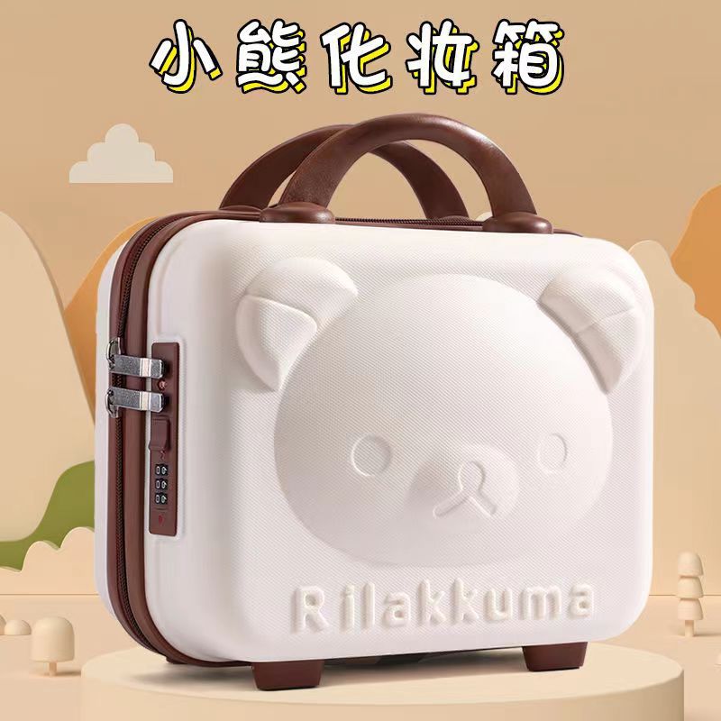 Bear Suitcase Accompanying Gift Bear Makeup Case Boarding 14 Inch Mini Suitcase Cartoon Portable Password Box