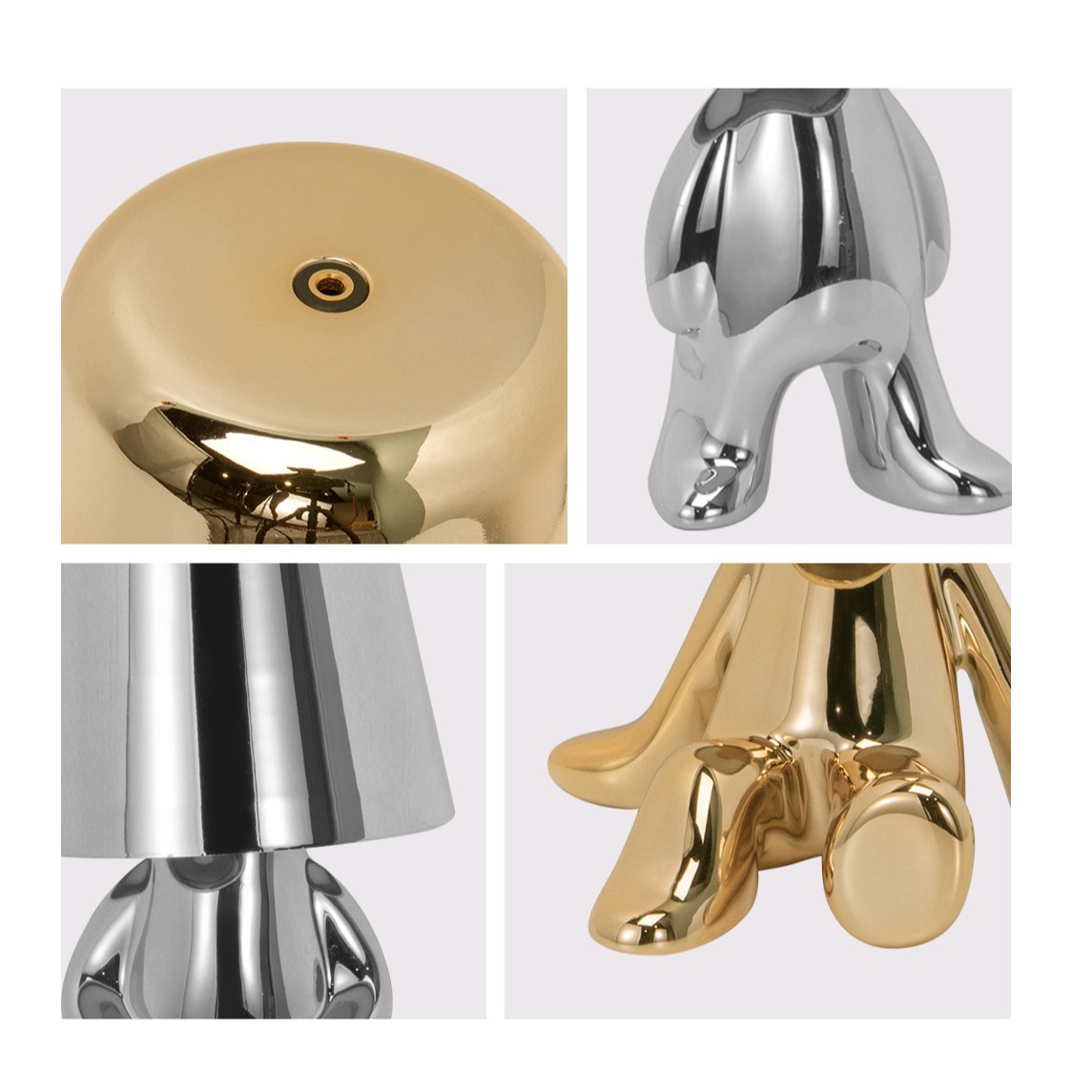 Cross-Border Hot-Selling Little Gold Man Table Lamp, Bedroom Rechargeable Night Light, Decorative Table Lamp, Holiday Birthday Gift, Gift-Giving Ornament