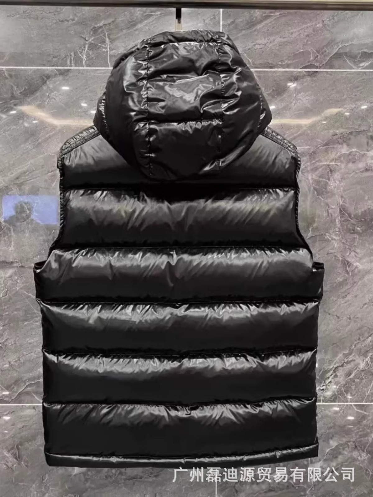 Cross-border European Station Maya Waistel Down Vest Down Hooded Vest for Men and Women Couple's Bright Vest Vest