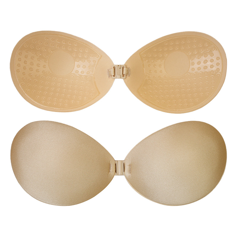 Cross-border Gather Breathable Round Cup Invisible Bra Swimsuit with Wedding Dress Silicone Bra Breast Patch
