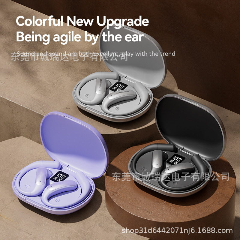 Cross-border AI intelligent simultaneous translation wireless bluetooth headset long endurance high color value sports ear-hanging bluetooth headset