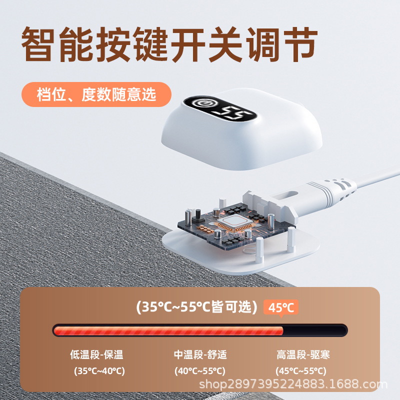 Heated Mouse Pad Large Digital Display Linen Heating Desk Pad Office Computer Desktop Heating Pad Factory Direct Sale