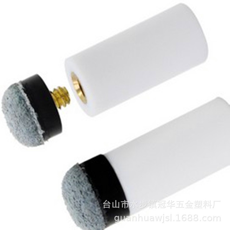 Factory Direct Sales Supply of American and British Billiard Cue and Billiard Gun Head Supplies Accessories 12mm Screw Gray (Blue) Leather Head