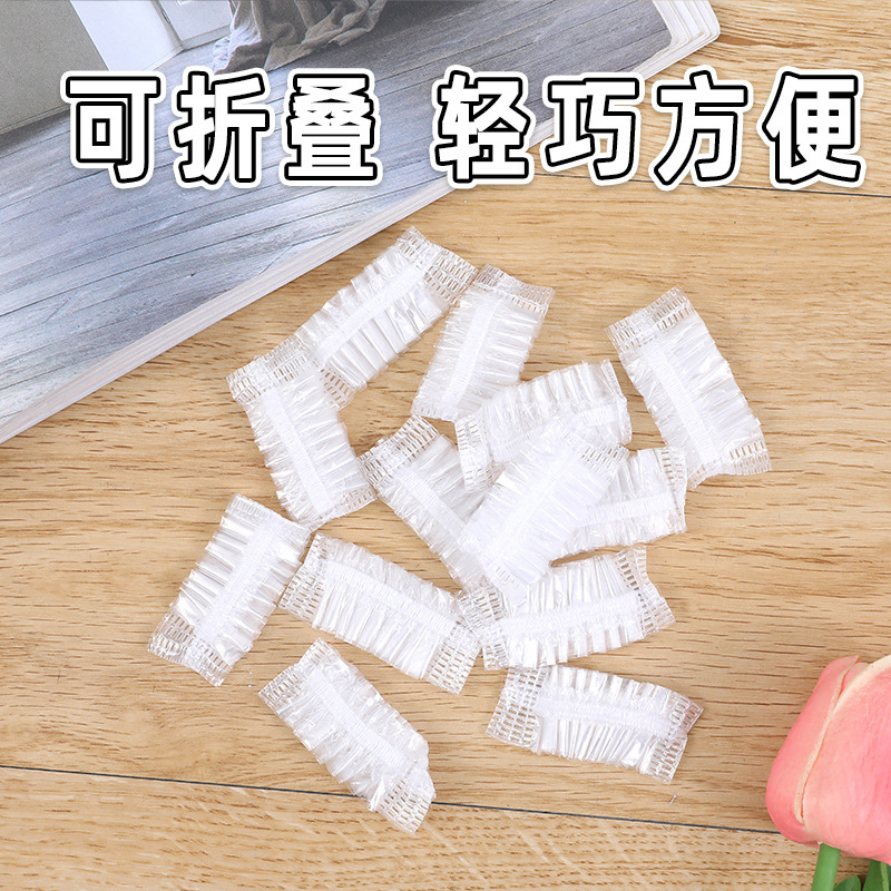 Disposable earmuffs 100 HDPE low-pressure material hair dyeing earmuffs bathing anti-water protective sleeve manufacturers wholesale