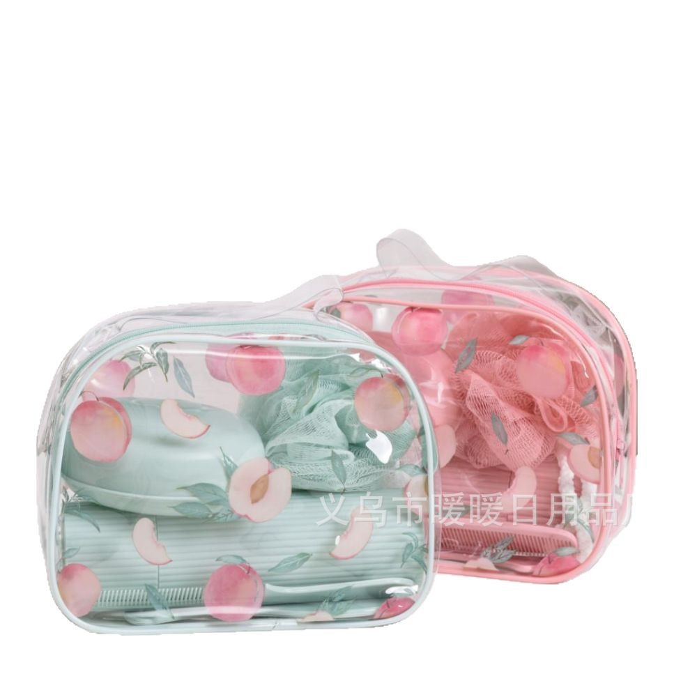 Girly Heart Printed Cosmetic Bag, High-End Satchel Transparent Toiletry Bag, Satchel Pvc Waterproof Cosmetic Storage Bag