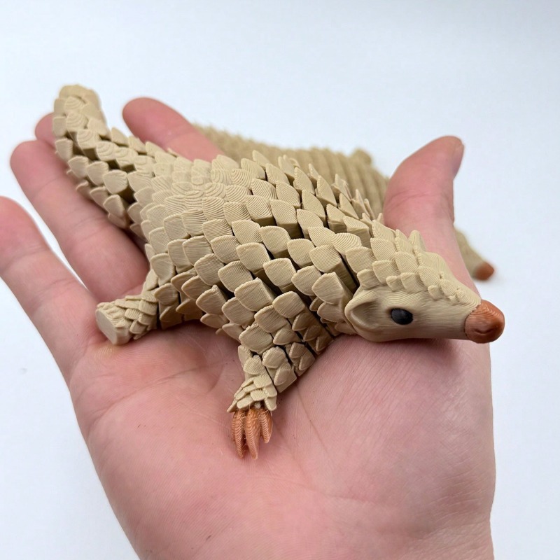 3D printed toy pangolin armored joint decoration figurines model, desktop ornaments and collectibles