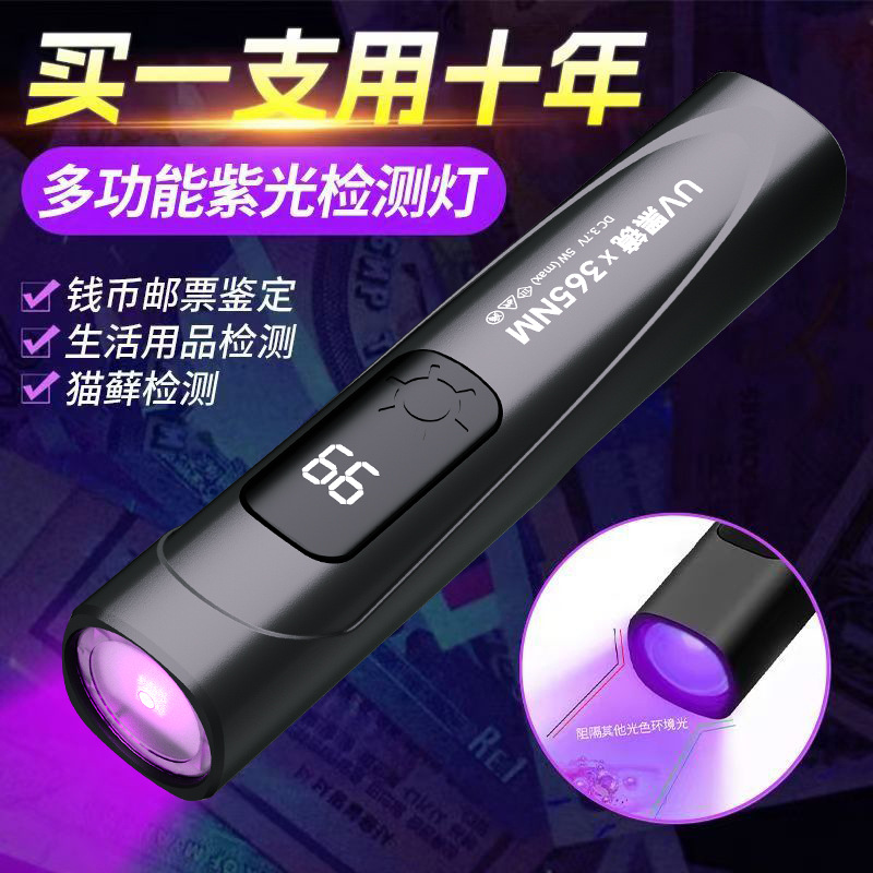 Purple Light Vegetable and Fruit Pesticide Residue Detector Outdoor Household Currency Detection Test Uv Light Crack Detection