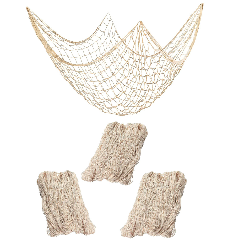 Средиземноморская декоративная рыболовная сеть из толстого хлопка и конопляного каната для детского сада, креативная фото-декоративная висячая сеть