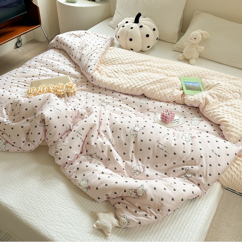 Class A knitted cotton beanie quilt spring and autumn quilt winter quilt soybean quilt core baby baby adult single double quilt