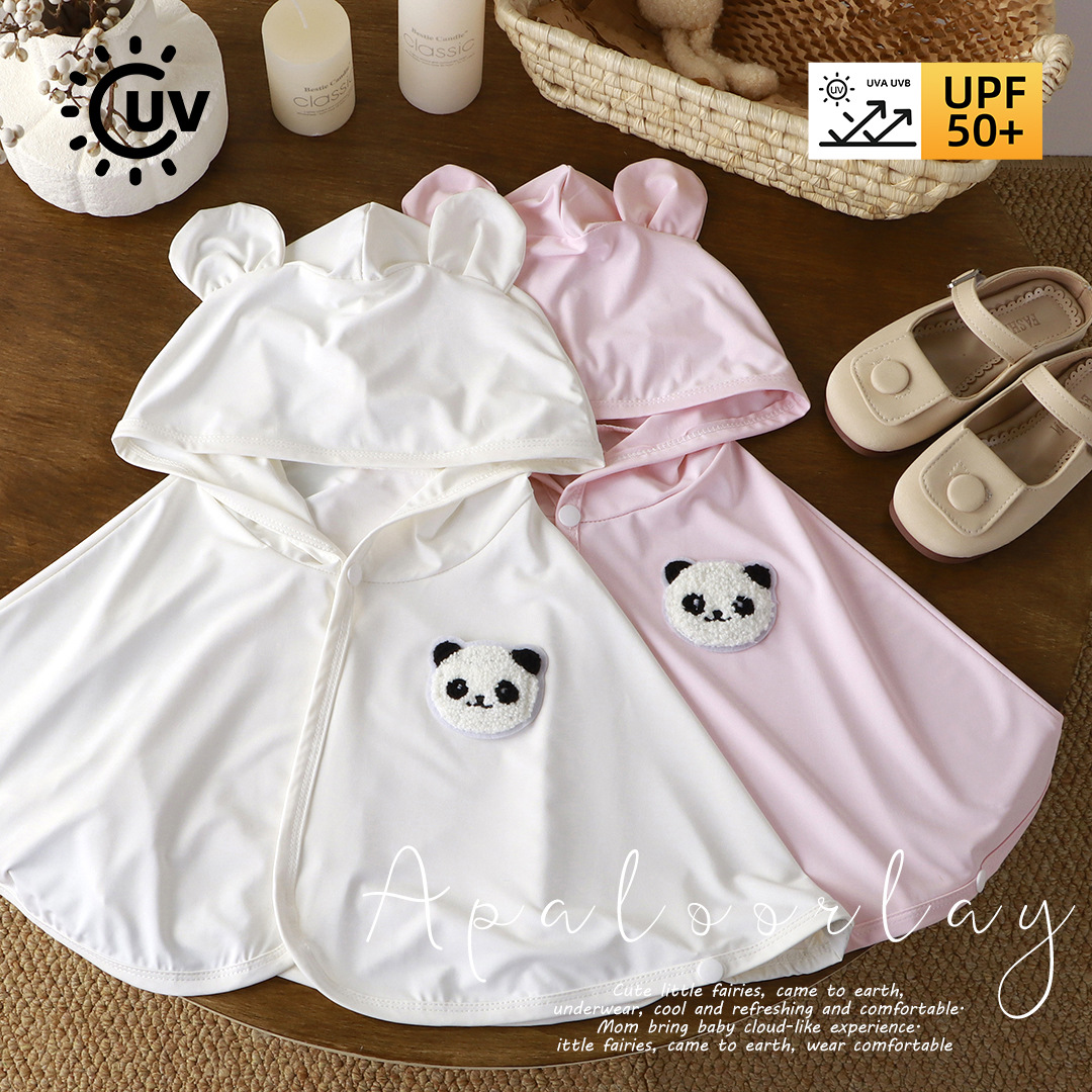 Детская одежда для защиты от солнца, летний плащ с защитой UPF50 для мальчиков и девочек, плащ из ледяного шелка для малышей