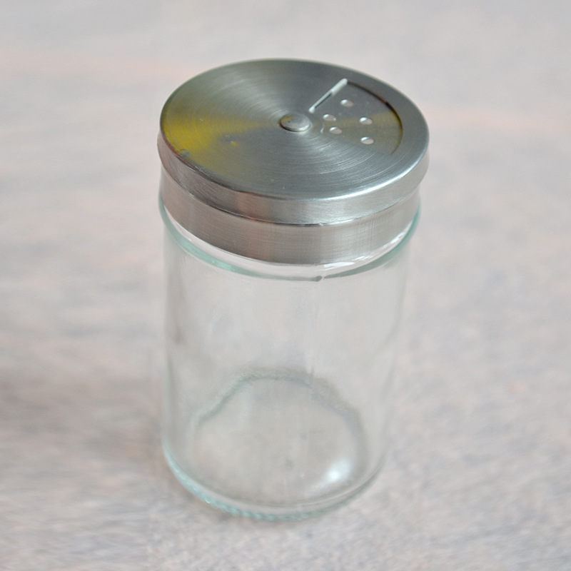 Household Pepper Powder Seasoning Bottle Kitchen Salt Bottle Barbecue Pepper Powder Bottle Seasoning Glass Bottle Chili Powder Bottle