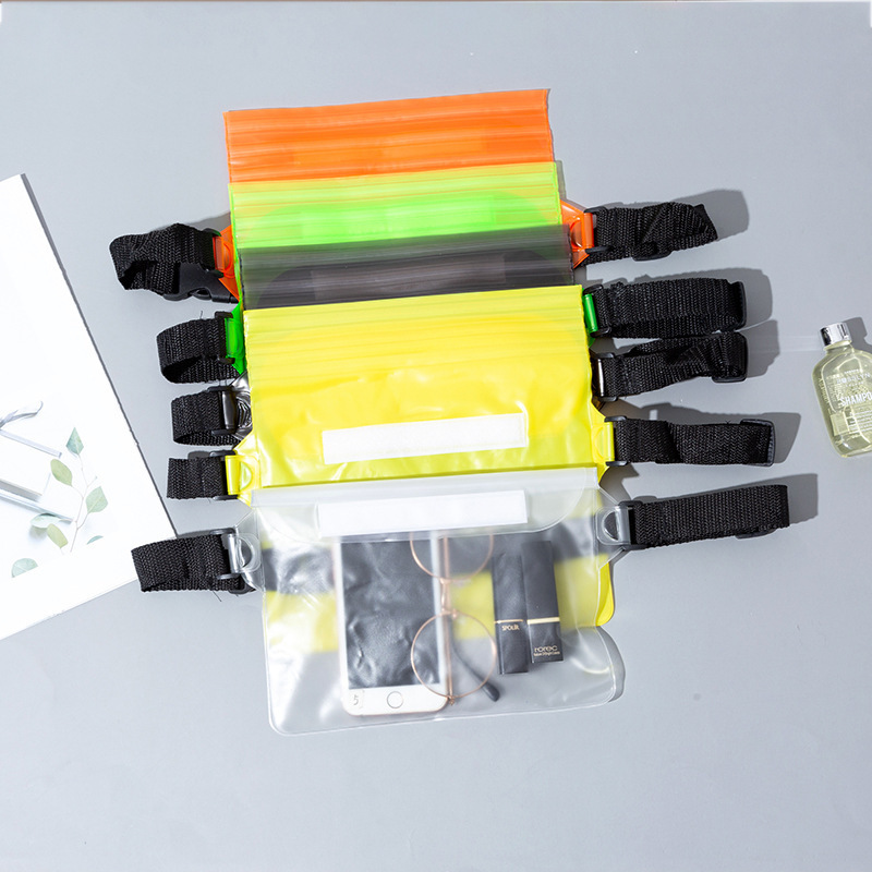 Mobile Phone Waterproof Bag Touchscreen Outdoor Drifting Portable Items Transparent Sealed Storage Bag Swimming Waist Bag Crossbody Bag