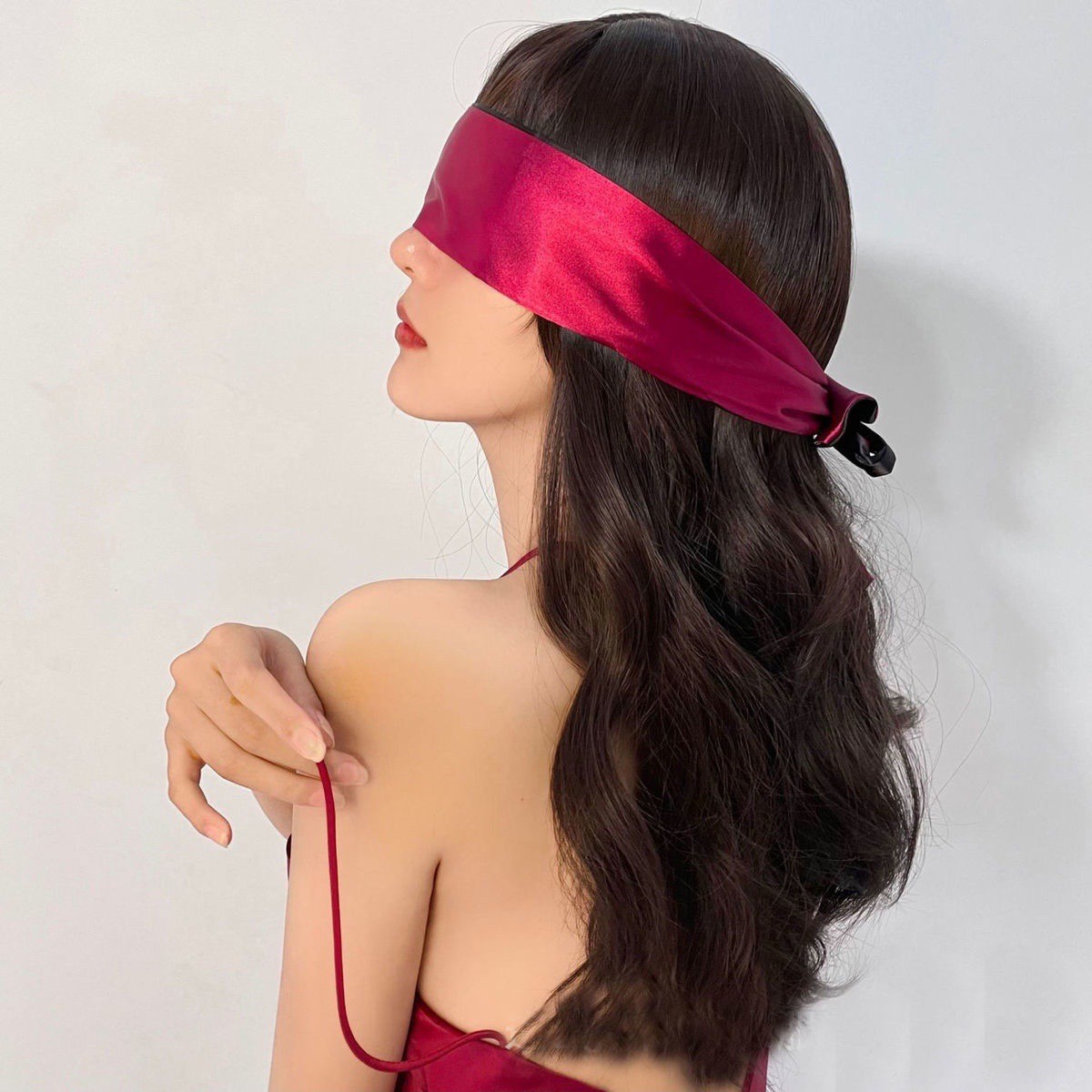 Sexy lingerie sexy jewelry online celebrity ins eye mask scarf scarf bow strap blindfold flirting stage Road