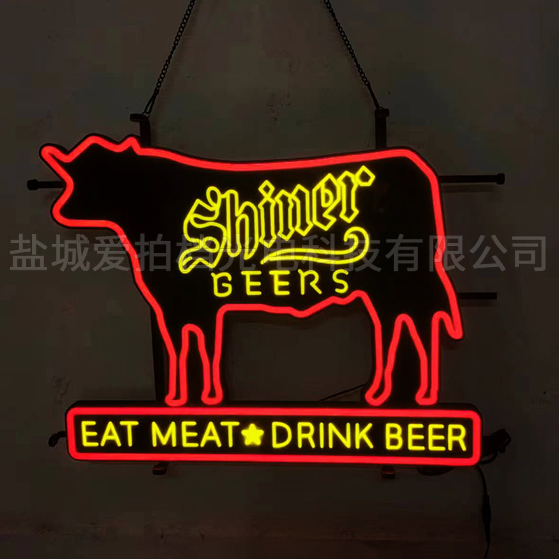 Led neon light luminous word creative advertising signboard production modeling word net red bar flexible soft light with door head