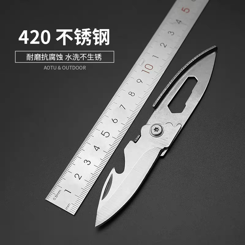 Portable Foldableing Fruit Knife Outdoor Edc Gadget Knife Bottle Opener Keychain Knife Foldableable Portable