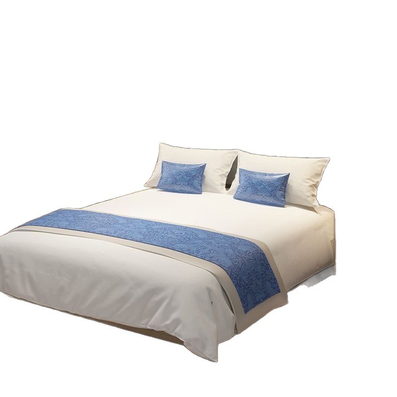 Hotel Standard Room Hotel Bed B&B Full Set of Furniture Rental Room Bedroom Single and Double Spliced ​​Bed Wholesale