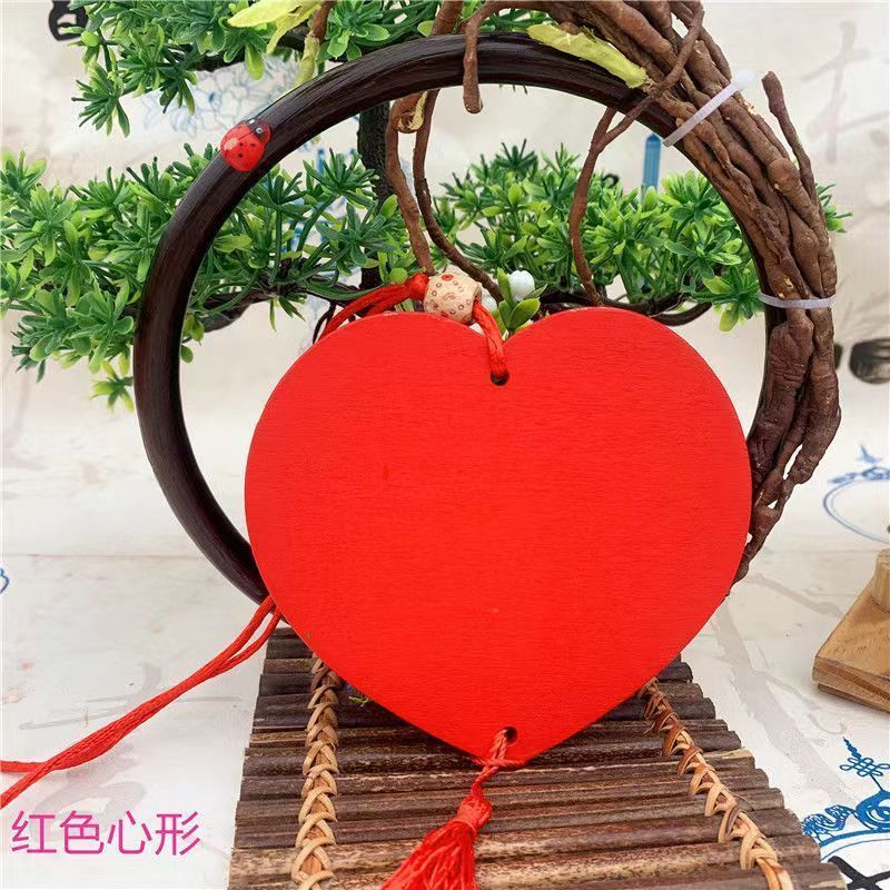 Factory direct supply love wish card wooden wish card decorative tag handwritten tag hanging tree temple festival tag