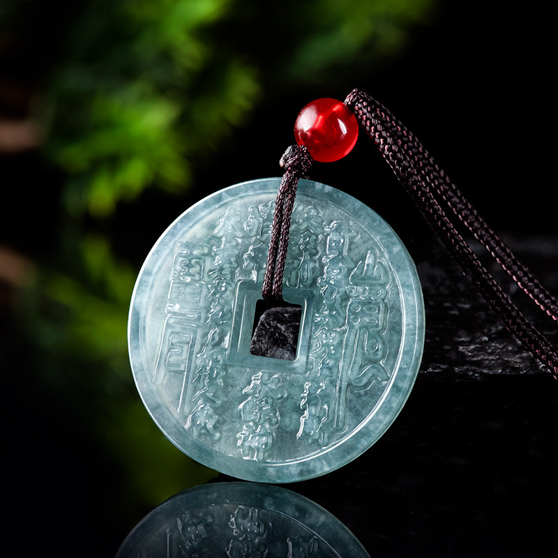 Натуральный нефрит кулон с горным призраком для мужчин и женщин