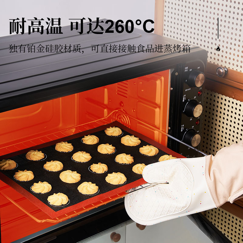 Biscuits Cookies Large Baking Biscuits High Temperature Breathable Silicone Glass Fiber Baking Pad Hollow Baking Pad