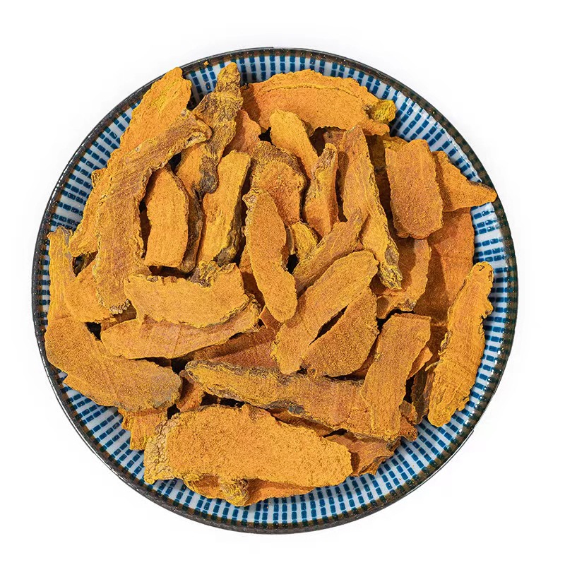 Turmeric Slices Chinese Herbal Medicine Special Grade Authentic Sliced Turmeric Old Turmeric Grindable Turmeric Powder Free Shipping 500g