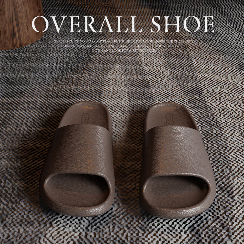 Sandals and slippers men's eva leather pattern feeling female home use non-slip bathroom not smelly feet home indoor summer bath