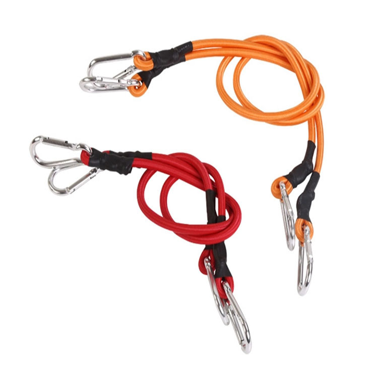 Manufacturer Sales children trampoline bounce pull rope with hook color polyester elastic rope fitness bungee rope