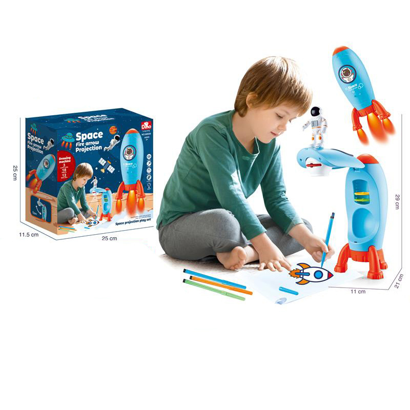 Space rocket plane projection painting machine suit multifunctional cartoon astronaut graffiti projection painting wholesale