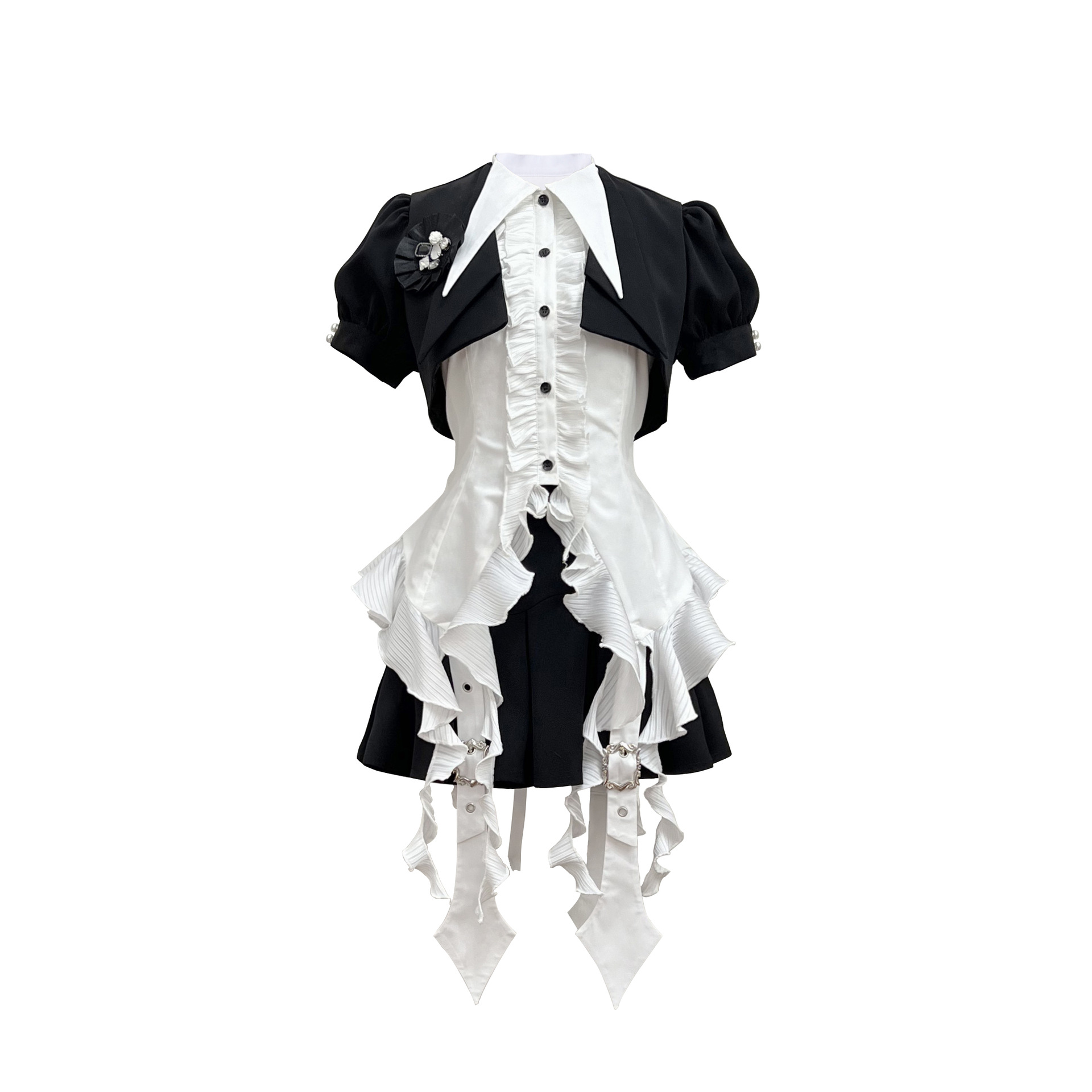 Bear Fun Sauce Original Broken Gem Lolita Women Lolita Top Shirt overskirt Daily Sweet suit 7206